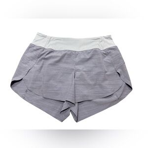 Athleta Run With It Printed 3.5" Shorts Size 1X Space Dye Tempest Violet